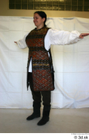  Photos Medieval Brown Vest on white shirt 3 brown vest historical clothing t poses whole body 0002.jpg